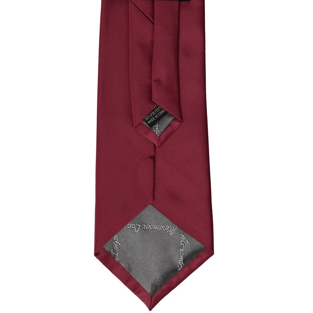 Burgundy Solid Color Clip-On Tie sold by TieMart product image thumbnail 5