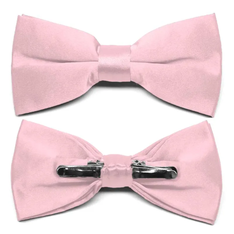 Carnation Pink Clip-On Bow Tie sold by TieMart