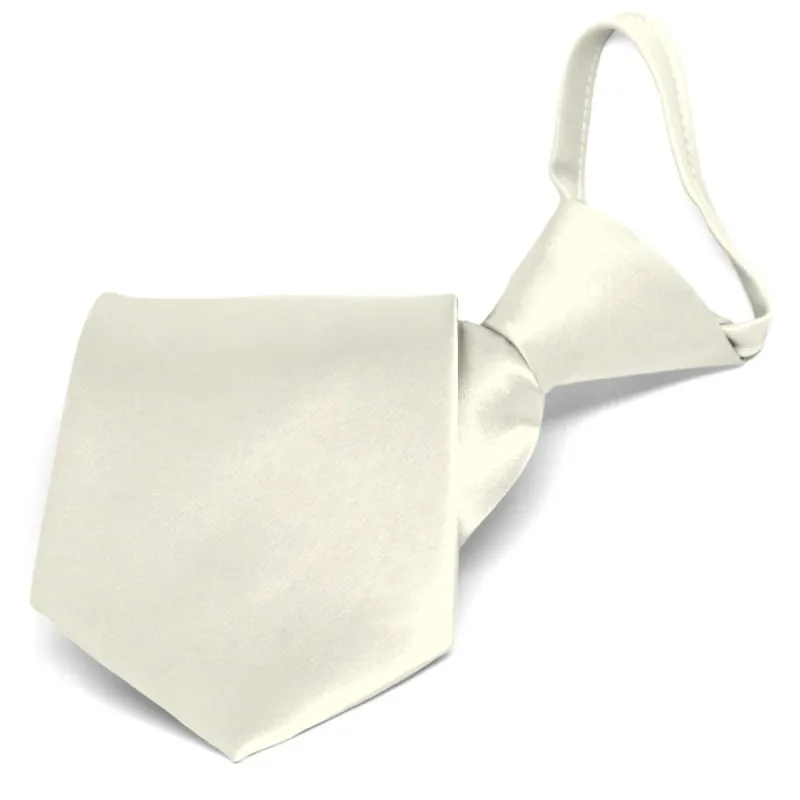 Pearl Solid Color Zipper Tie sold by TieMart