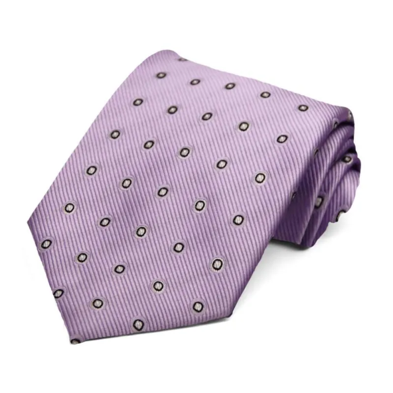 Lavender Willoughby Dotted Necktie sold by TieMart