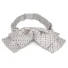 Oatmeal Brown Marie Square Pattern Floppy Bow Tie sold by TieMart