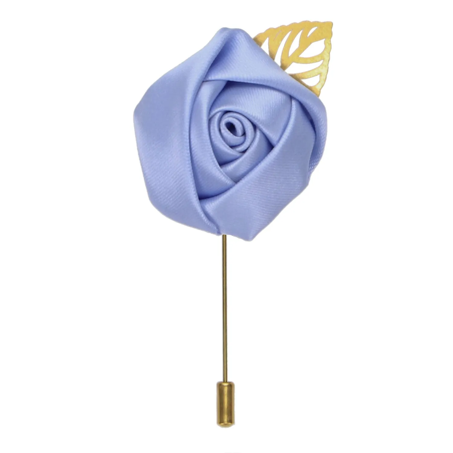 Periwinkle Premium Flower Lapel Pin sold by TieMart