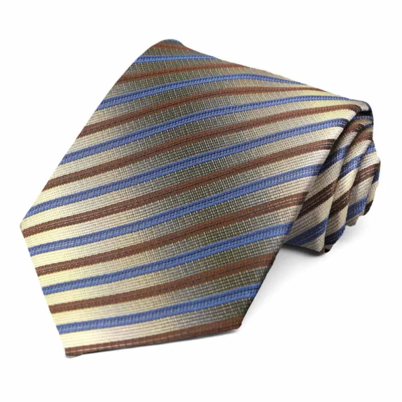 Brown Whitney Striped Necktie sold by TieMart