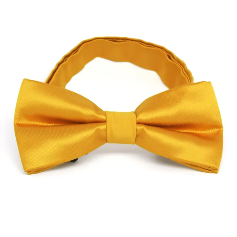 Golden Yellow Band Collar Bow Tie sold by TieMart