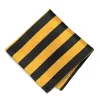 Golden Yellow and Black Striped Pocket Square sold by TieMart