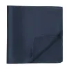 Navy Blue Silk Pocket Square sold by TieMart