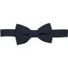 Dark Navy Blue Band Collar Bow Tie sold by TieMart