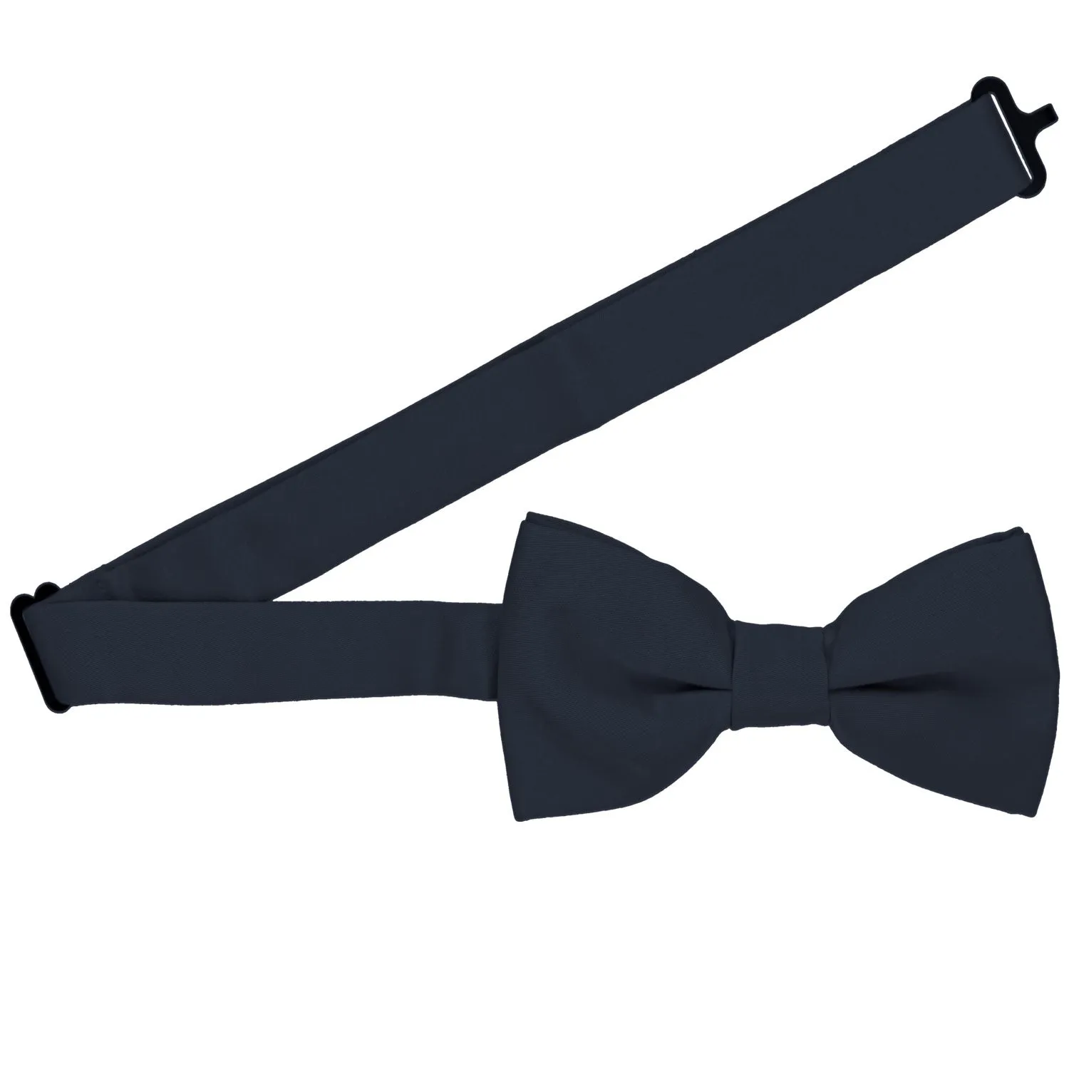 Dark Navy Blue Band Collar Bow Tie sold by TieMart product image thumbnail 3