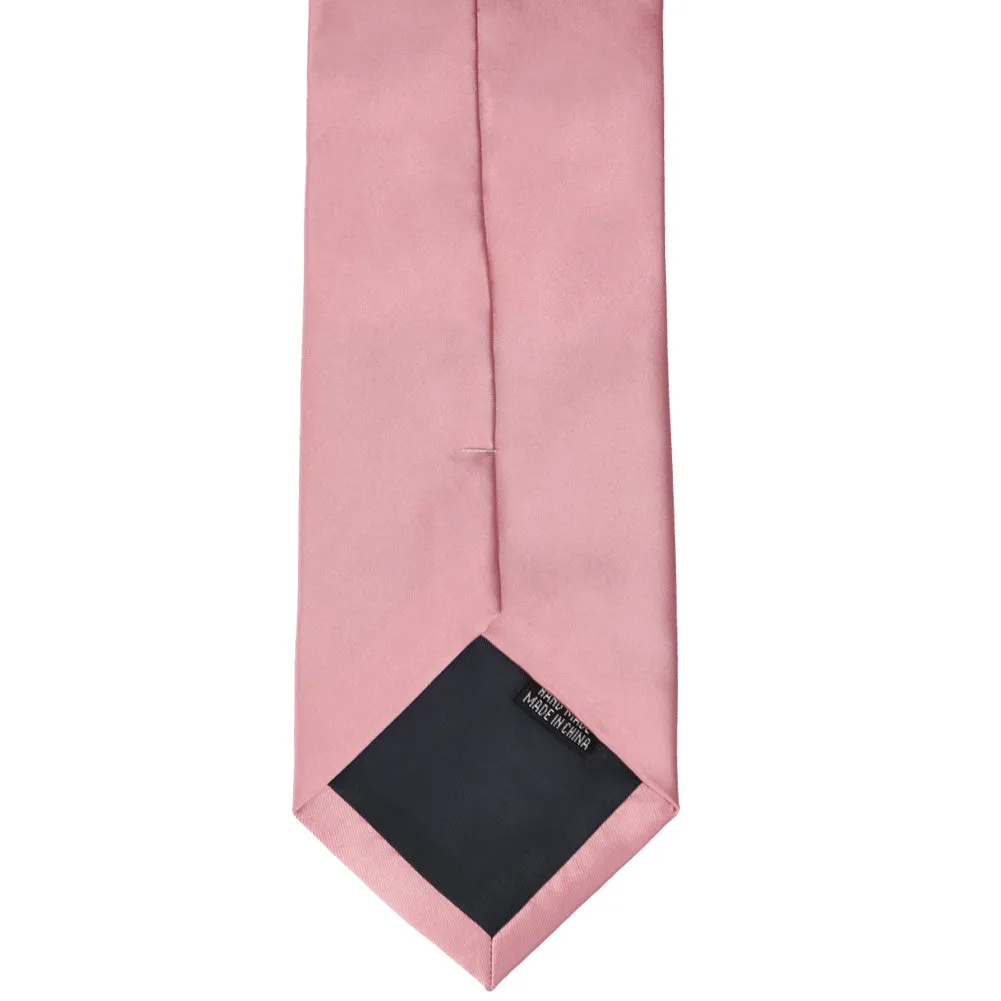 Pink Champagne Premium Extra Long Solid Color Necktie sold by TieMart product image thumbnail 4