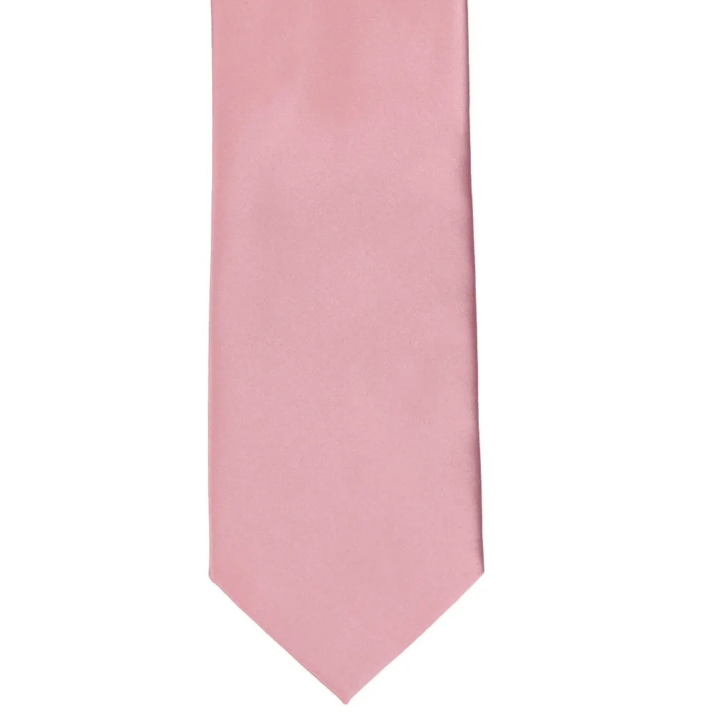 Pink Champagne Premium Extra Long Solid Color Necktie sold by TieMart product image thumbnail 3