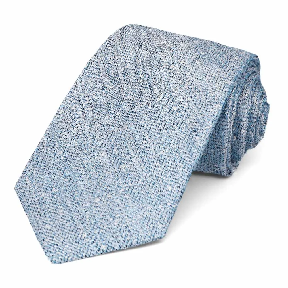 Blue Curator Silk/Linen Narrow Necktie, 3" Width sold by TieMart