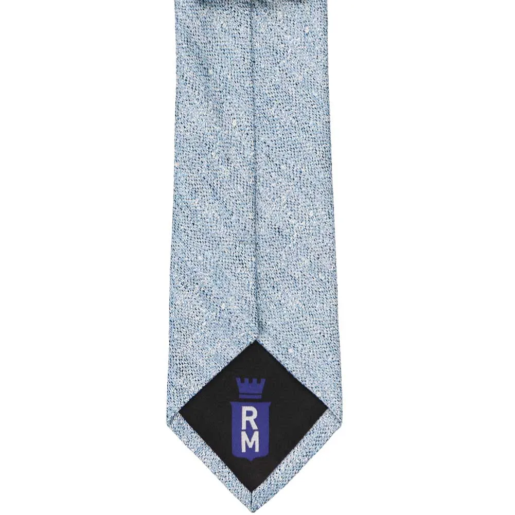 Blue Curator Silk/Linen Narrow Necktie, 3" Width sold by TieMart product image thumbnail 3