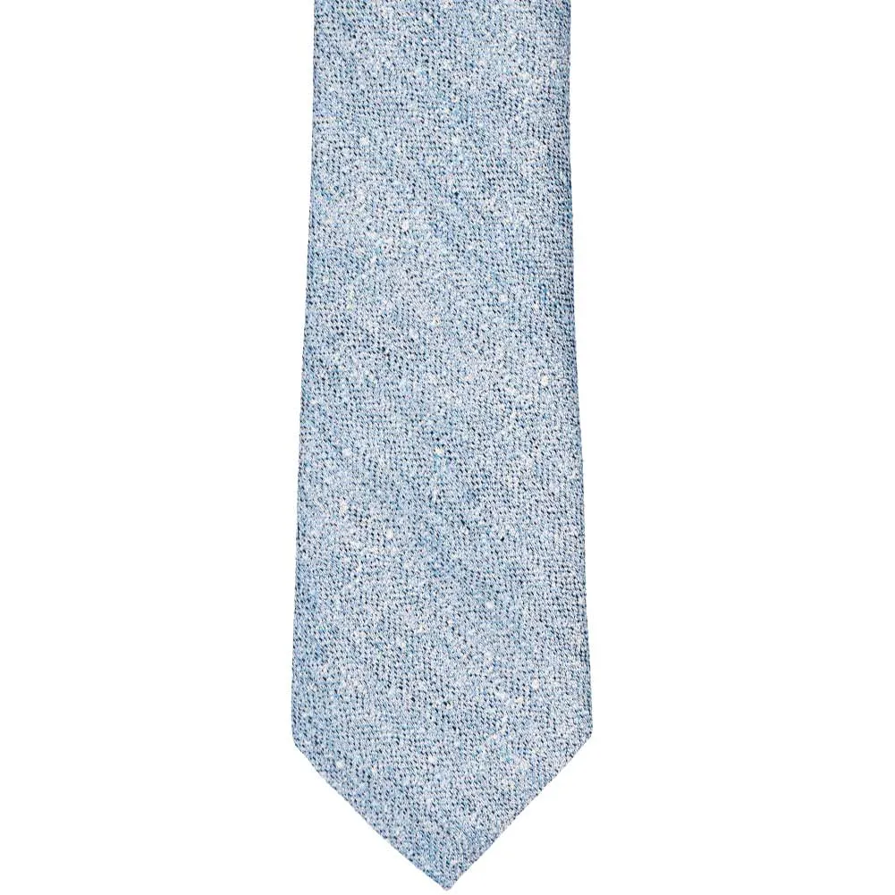 Blue Curator Silk/Linen Narrow Necktie, 3" Width sold by TieMart product image thumbnail 2