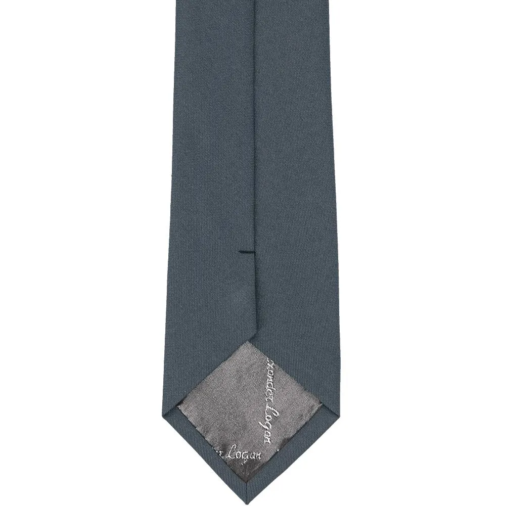 Gray Matte Finish Necktie, 3" Width sold by TieMart product image thumbnail 3