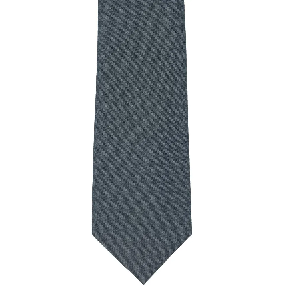 Gray Matte Finish Necktie, 3" Width sold by TieMart product image thumbnail 2