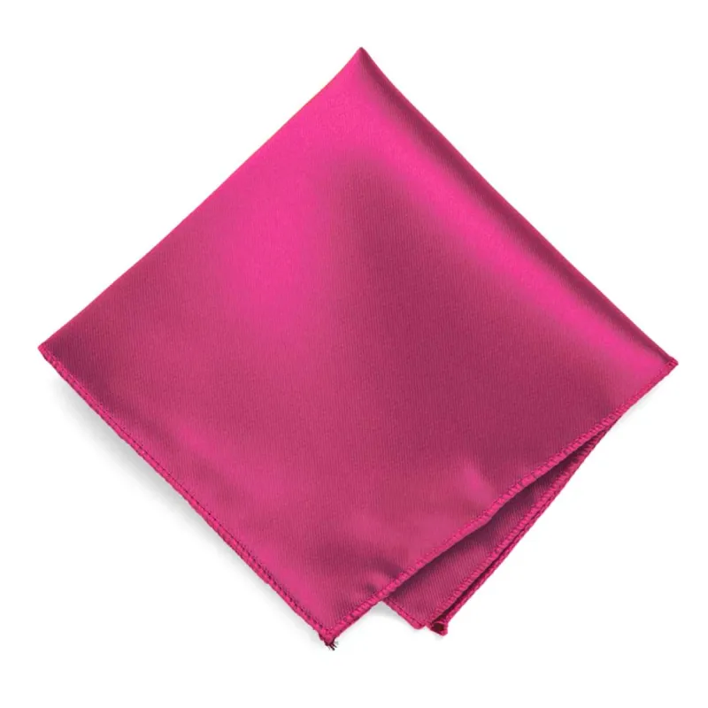 Fuchsia Solid Color Pocket Square sold by TieMart