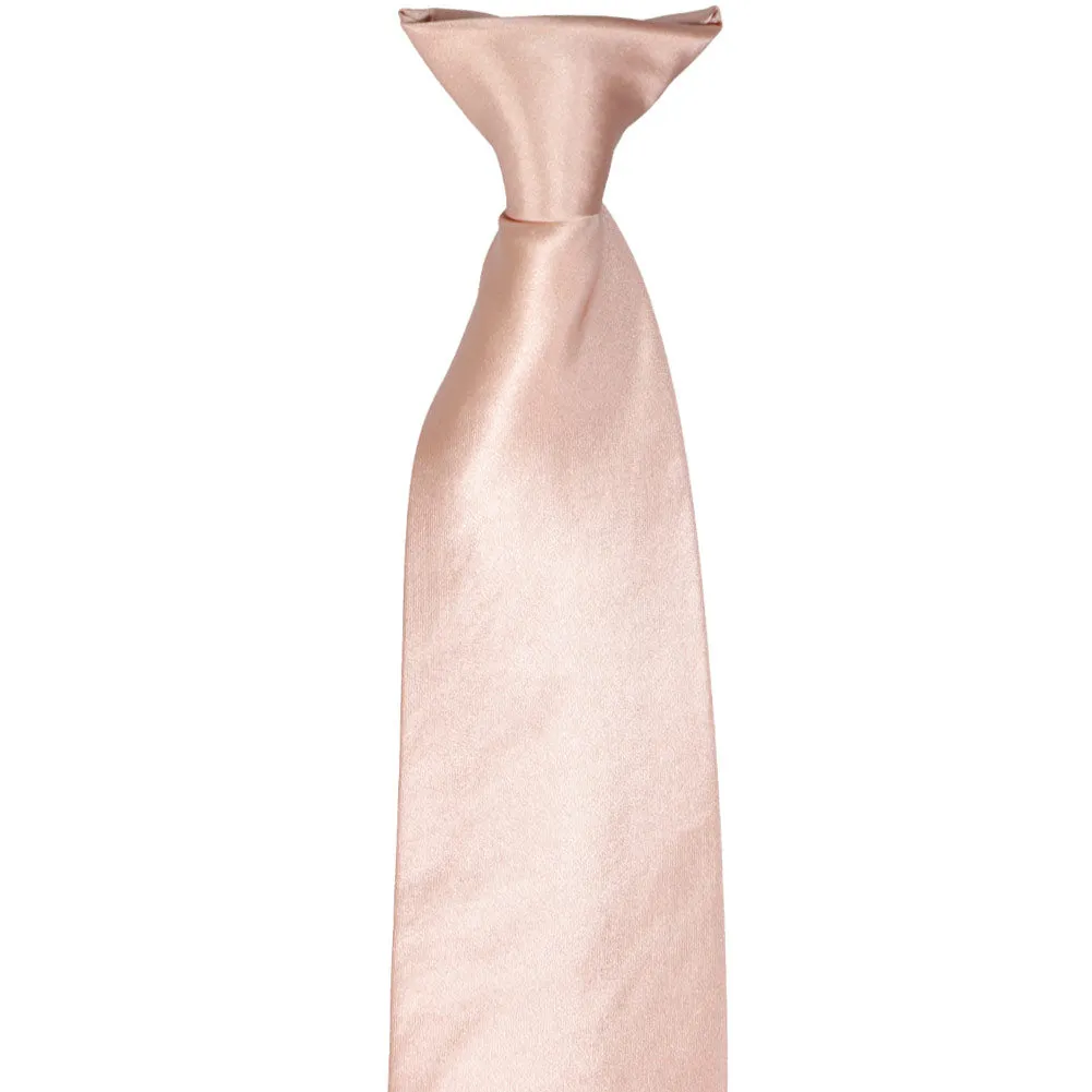 Blush Pink Solid Color Clip-On Tie sold by TieMart product image thumbnail 2