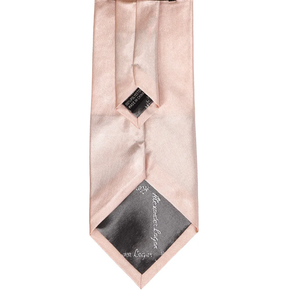 Blush Pink Solid Color Clip-On Tie sold by TieMart product image thumbnail 5