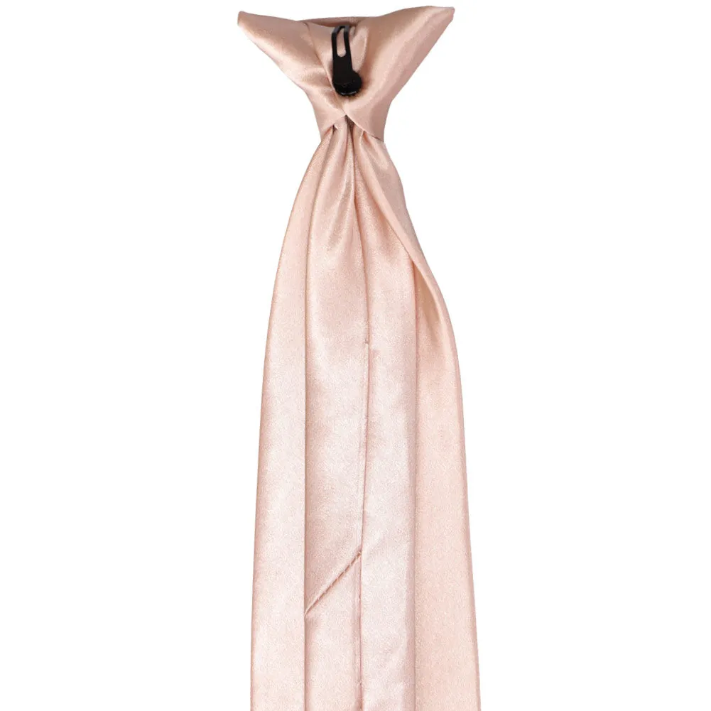 Blush Pink Solid Color Clip-On Tie sold by TieMart product image thumbnail 4