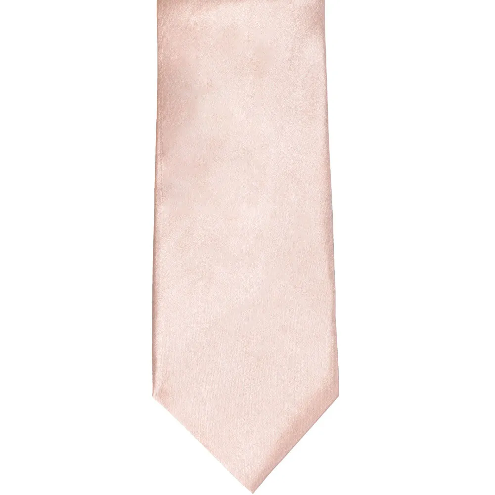 Blush Pink Solid Color Clip-On Tie sold by TieMart product image thumbnail 3