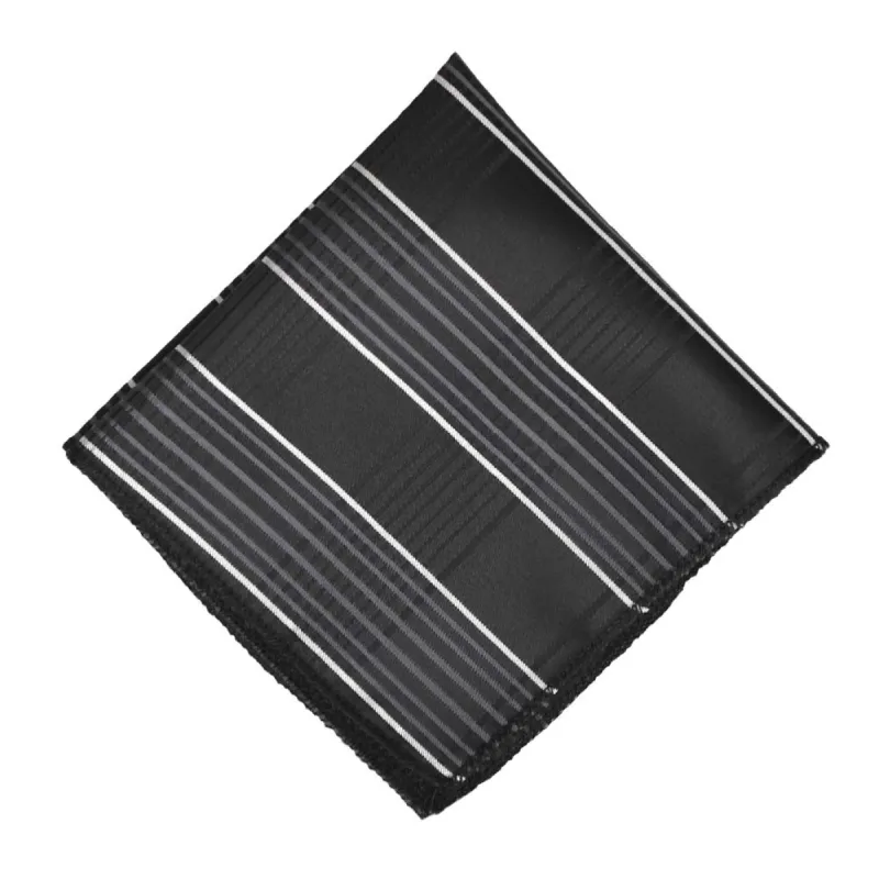 Black Jeffrey Plaid Pocket Square sold by TieMart