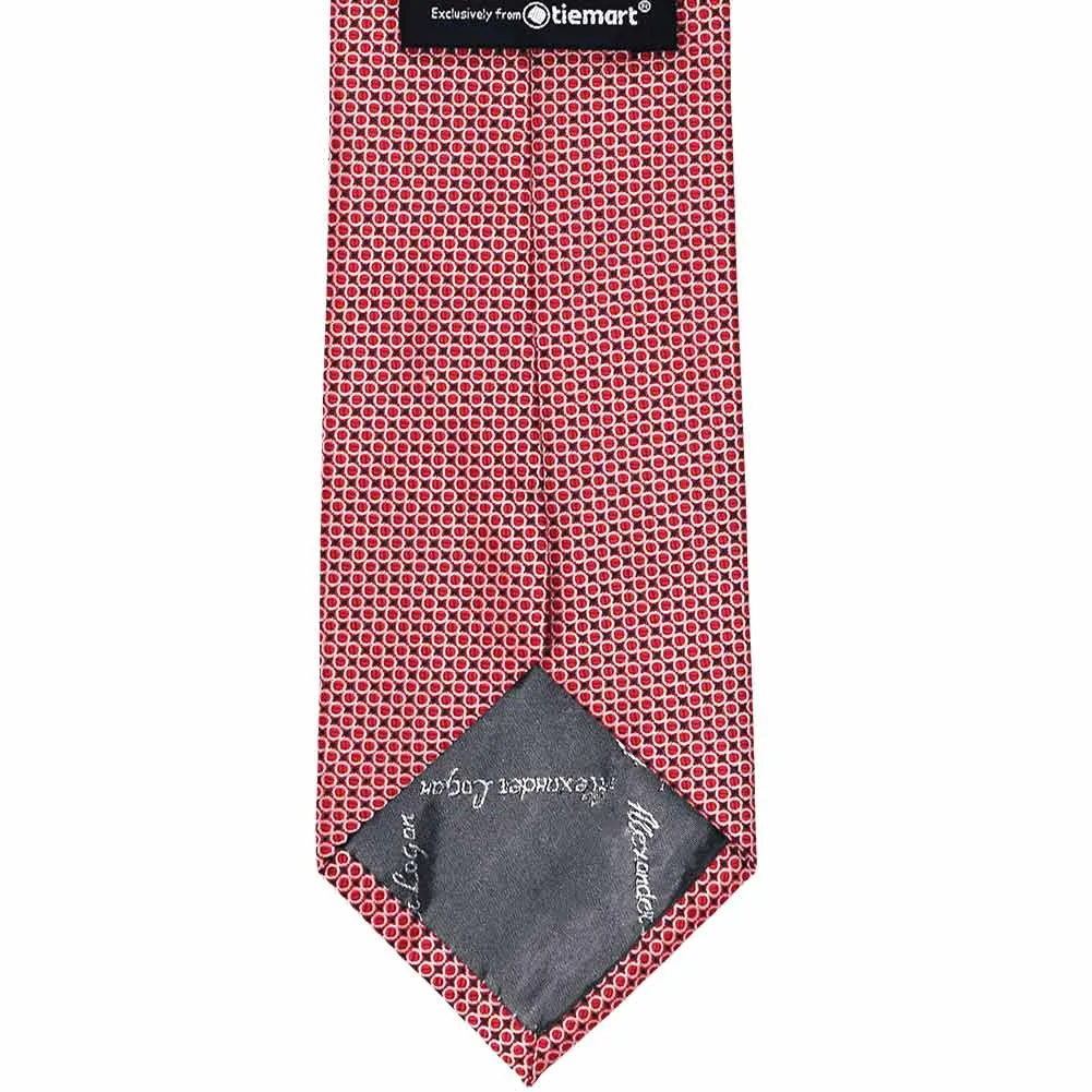 Red Henry Grain Pattern Necktie sold by TieMart product image thumbnail 4