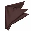 Brown Solid Color Pocket Square sold by TieMart