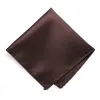 Brown Solid Color Pocket Square sold by TieMart