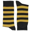 Men's Black and Gold Striped Socks sold by TieMart