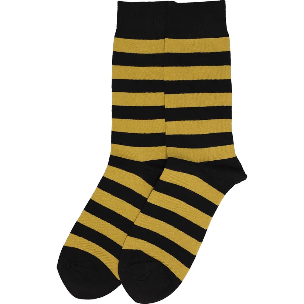 Men's Black and Gold Striped Socks sold by TieMart product image thumbnail 3