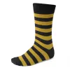 Men's Black and Gold Striped Socks sold by TieMart
