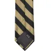 Golden Champagne and Black Striped Tie sold by TieMart