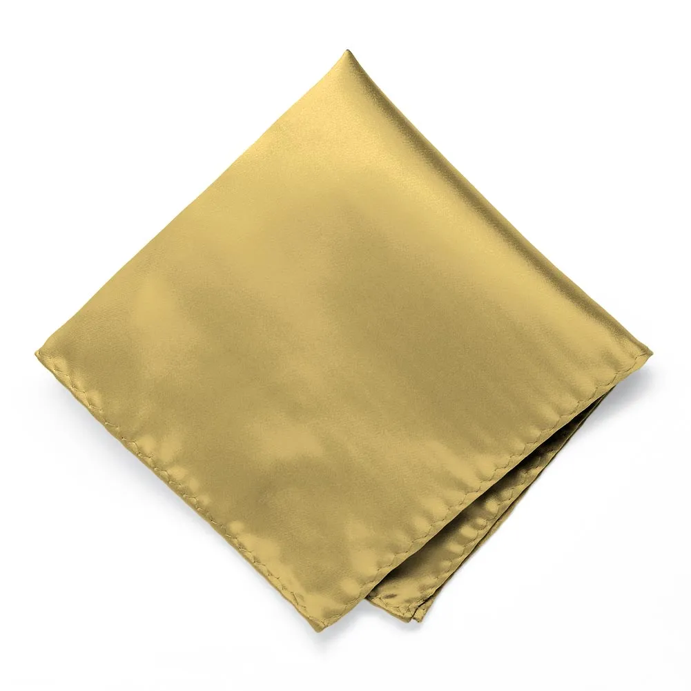 Light Gold Premium Pocket Square sold by TieMart