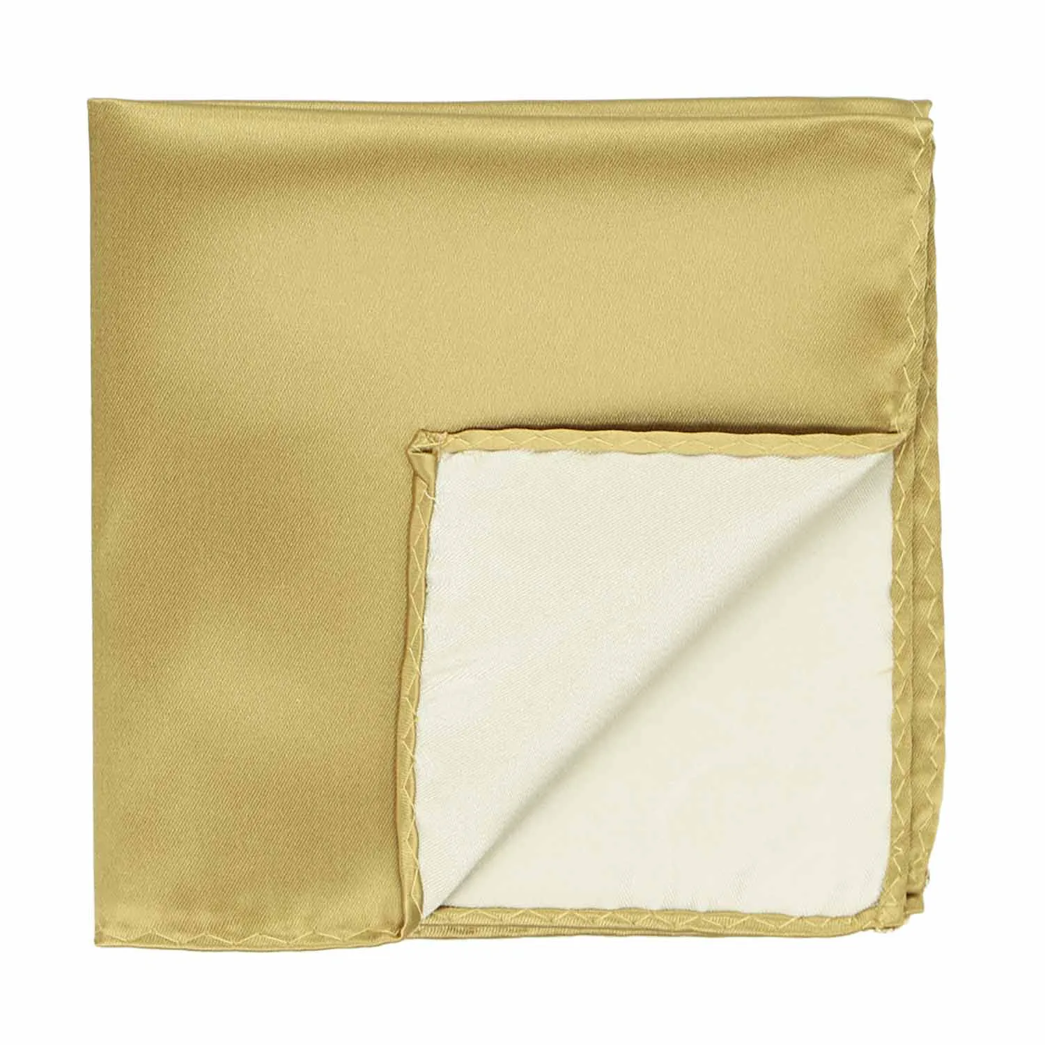Light Gold Premium Pocket Square sold by TieMart product image thumbnail 2