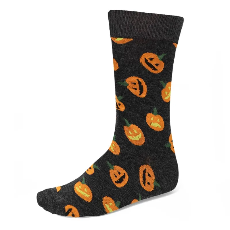 Men's Jack-O-Lantern Socks sold by TieMart