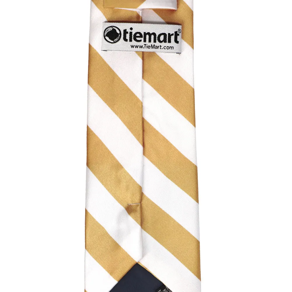 Honey Gold and White Striped Tie sold by TieMart product image thumbnail 4