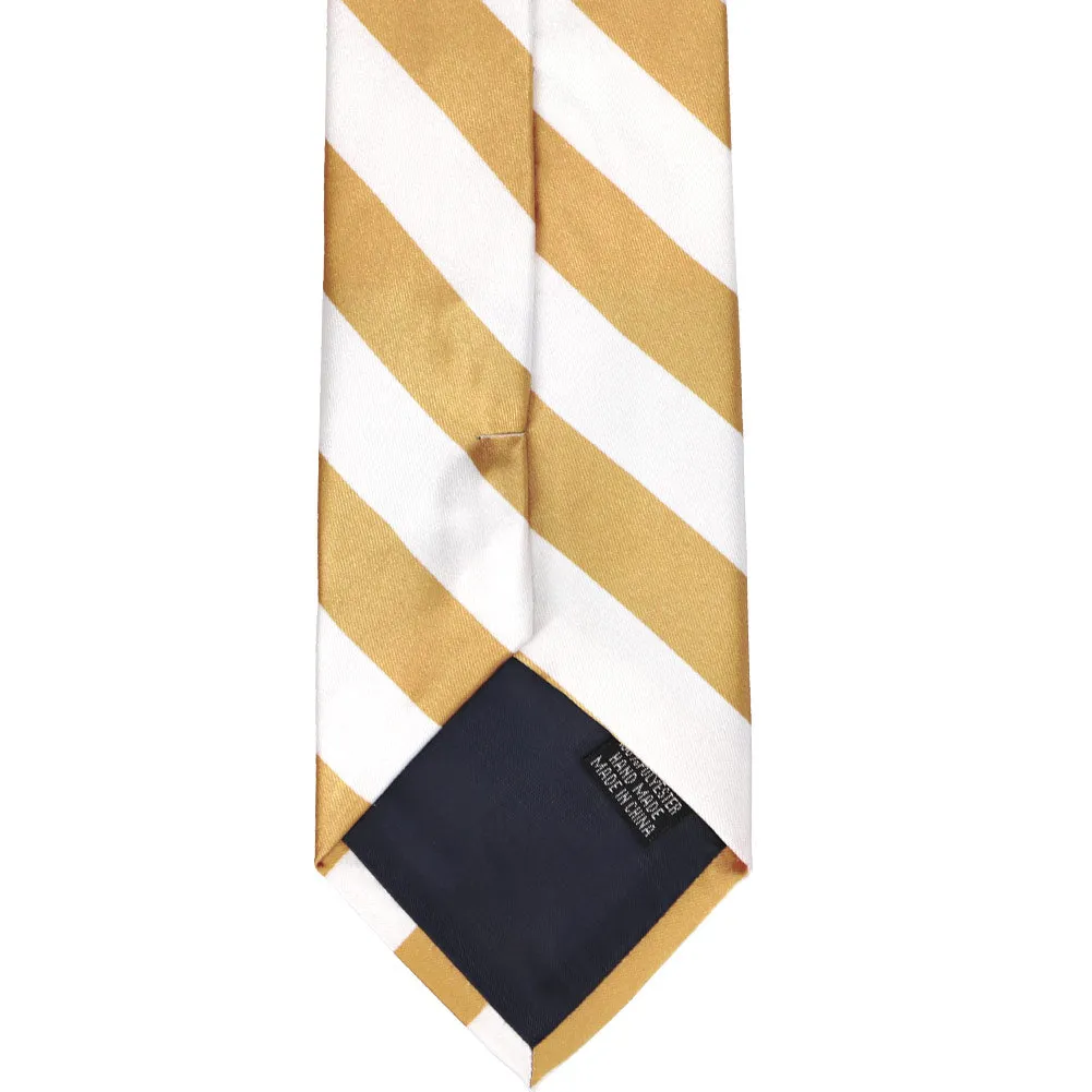 Honey Gold and White Striped Tie sold by TieMart product image thumbnail 5