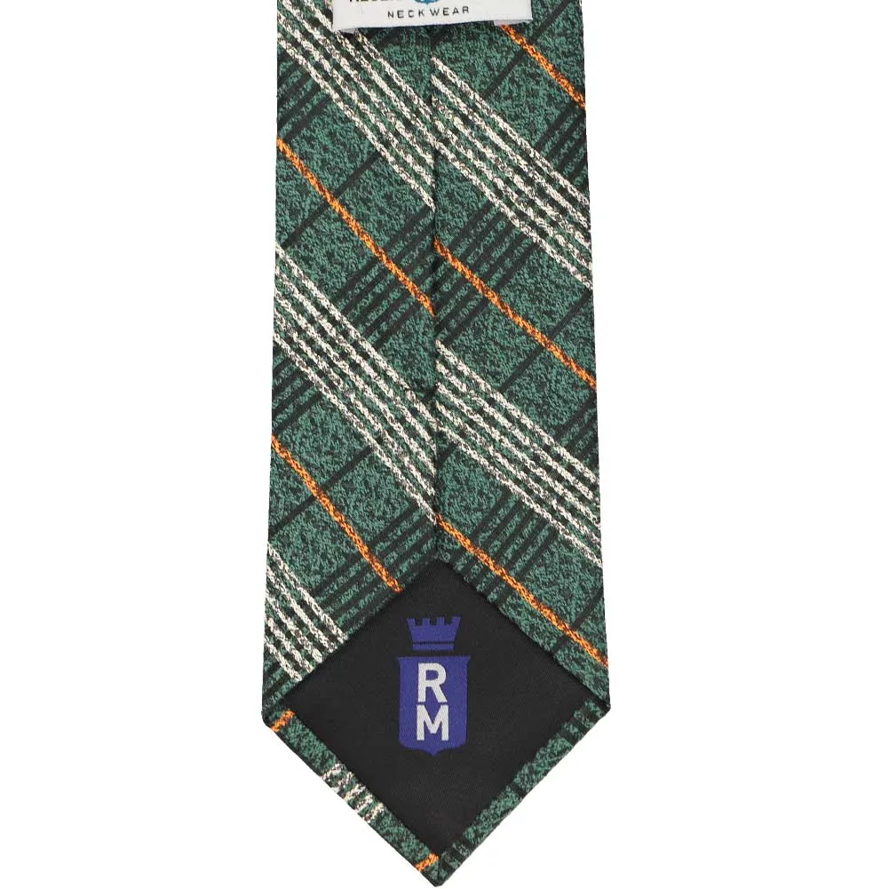 Dark Green Elder Plaid Cotton/Silk Necktie sold by TieMart product image thumbnail 3