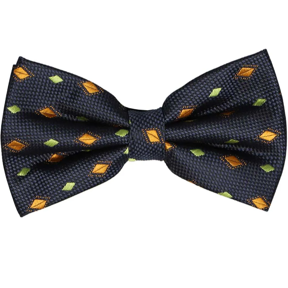 Twilight Blue Fuji Geometric Bow Tie sold by TieMart