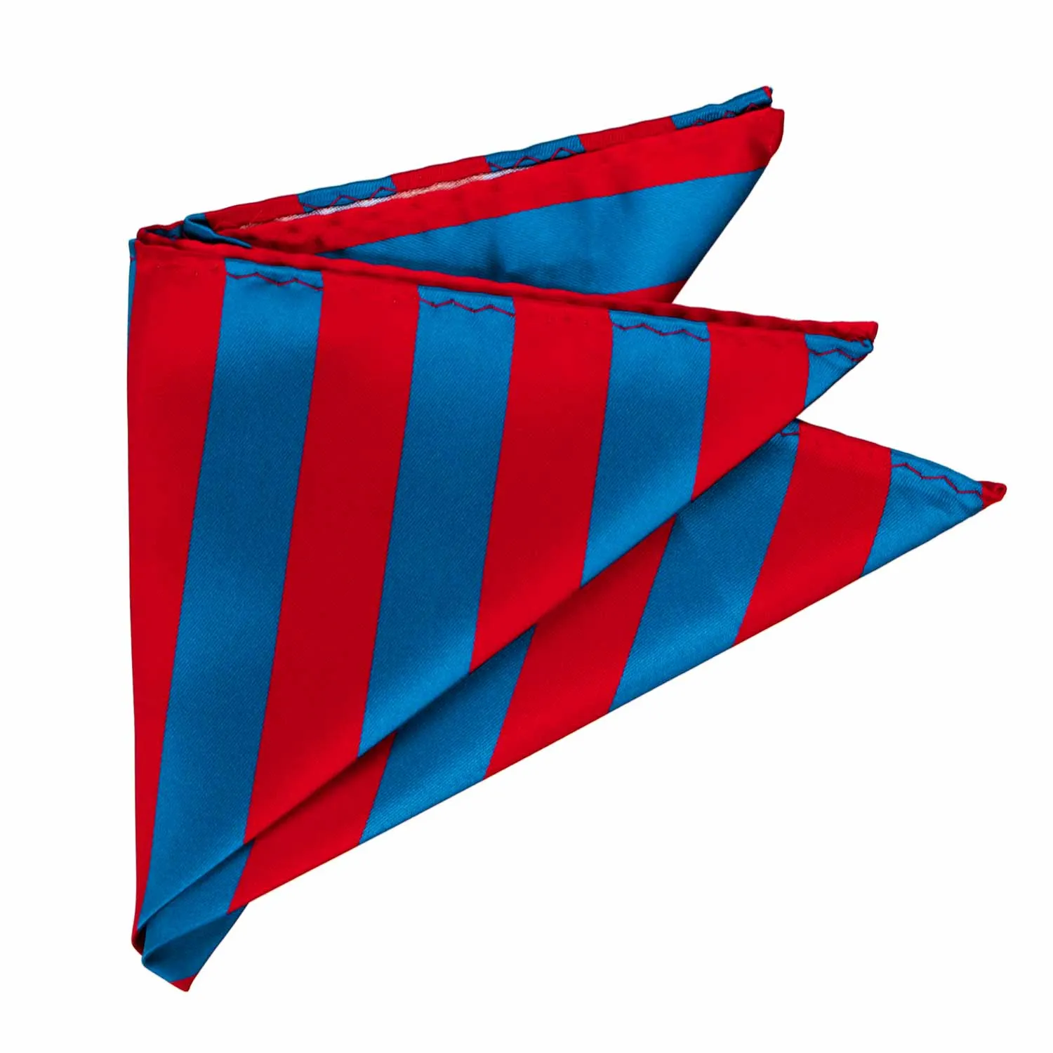 Red and Blue Striped Pocket Square sold by TieMart product image thumbnail 3