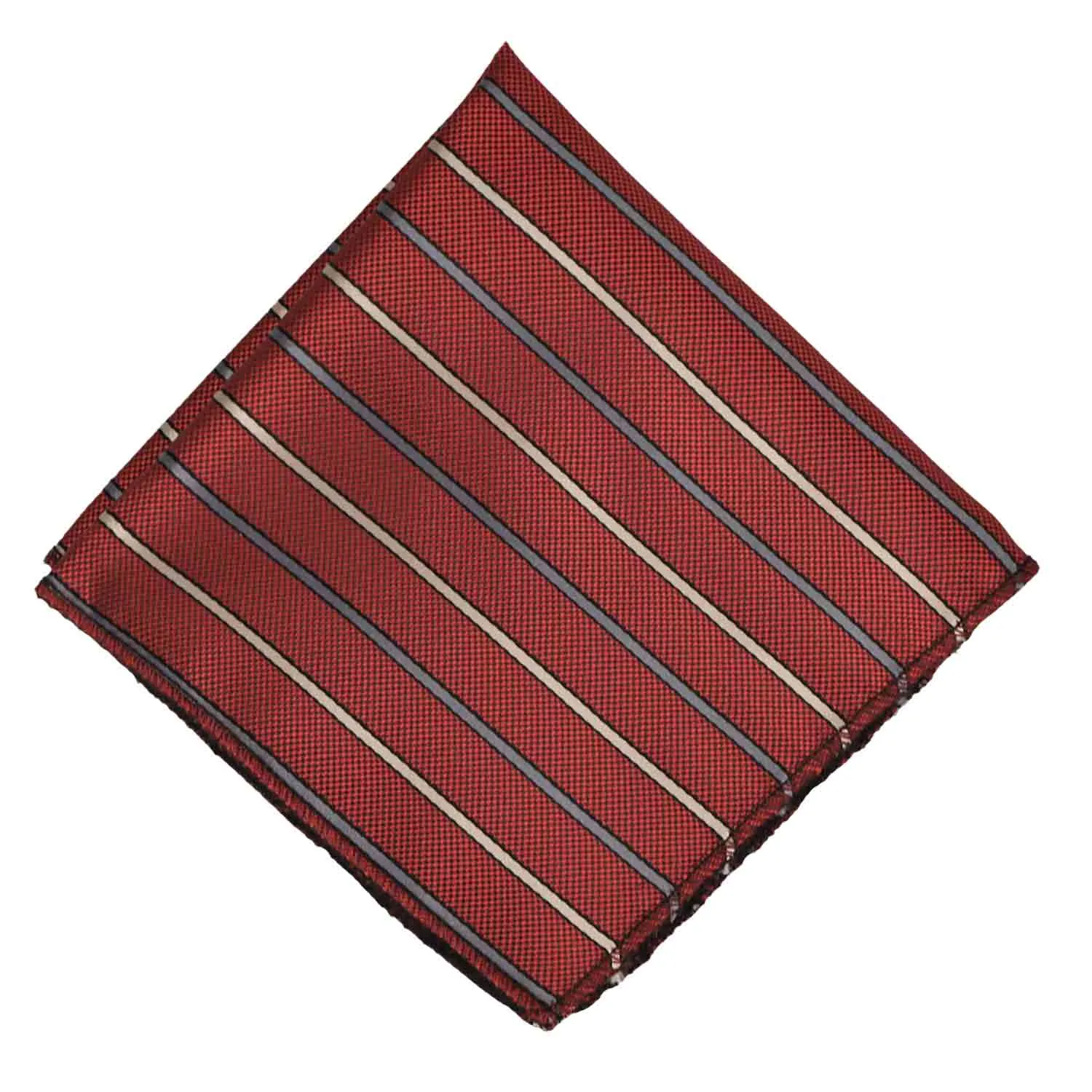 Crimson Red Stanley Striped Necktie sold by TieMart product image thumbnail 5