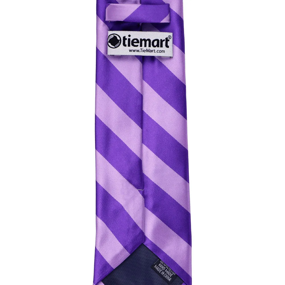 Purple and Lavender Striped Narrow Tie, 3" Width sold by TieMart product image thumbnail 3