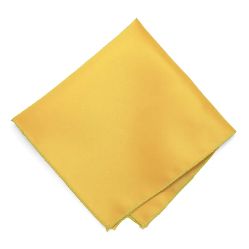 Lemon Yellow Solid Color Pocket Square sold by TieMart
