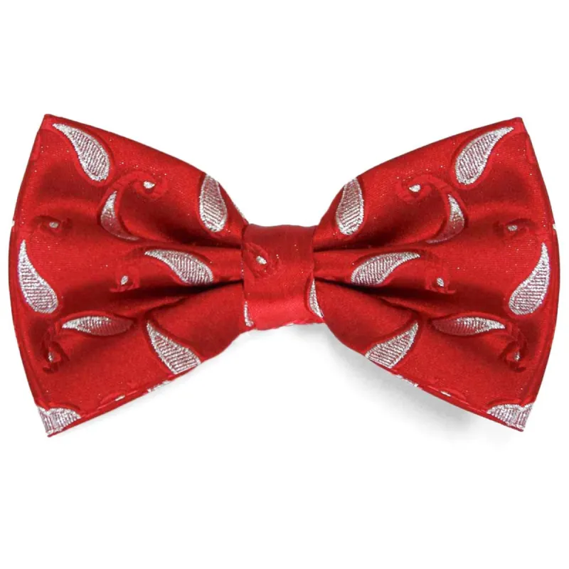 Red Fairport Paisley Bow Tie sold by TieMart