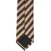 Brown and Beige Formal Striped Tie sold by TieMart