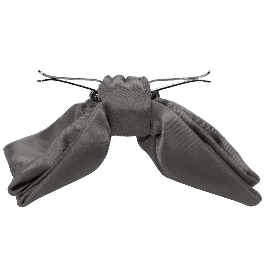 Graphite Gray Clip-On Bow Tie sold by TieMart product image thumbnail 2