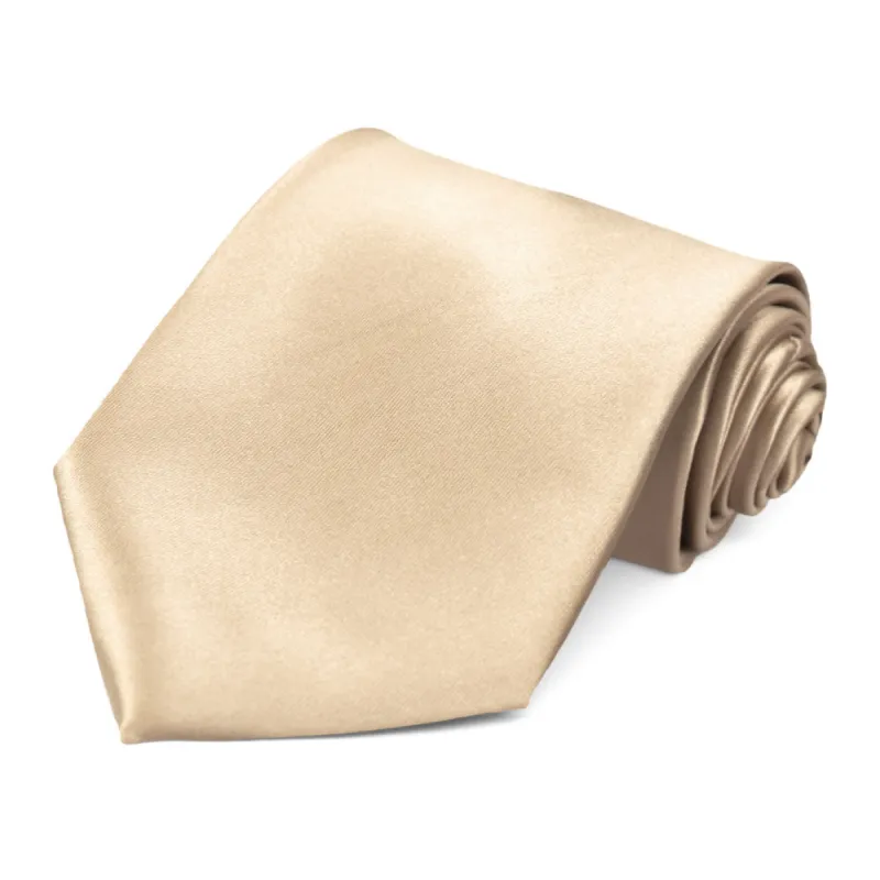 Wheat Solid Color Necktie sold by TieMart