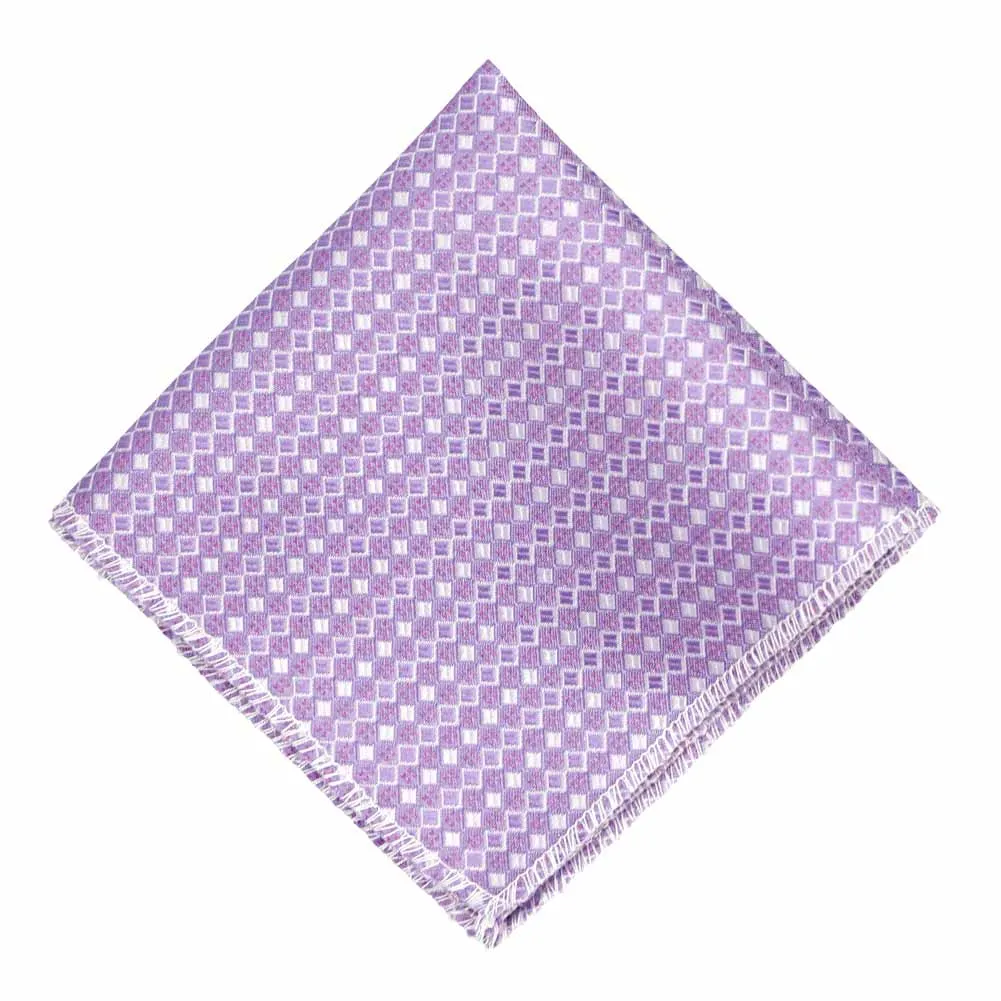 Thistle Purple Marie Square Pattern Pocket Square sold by TieMart