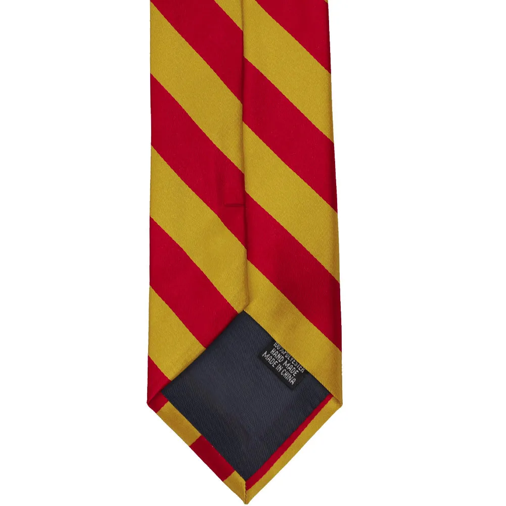 Red and Gold Striped Tie sold by TieMart product image thumbnail 5