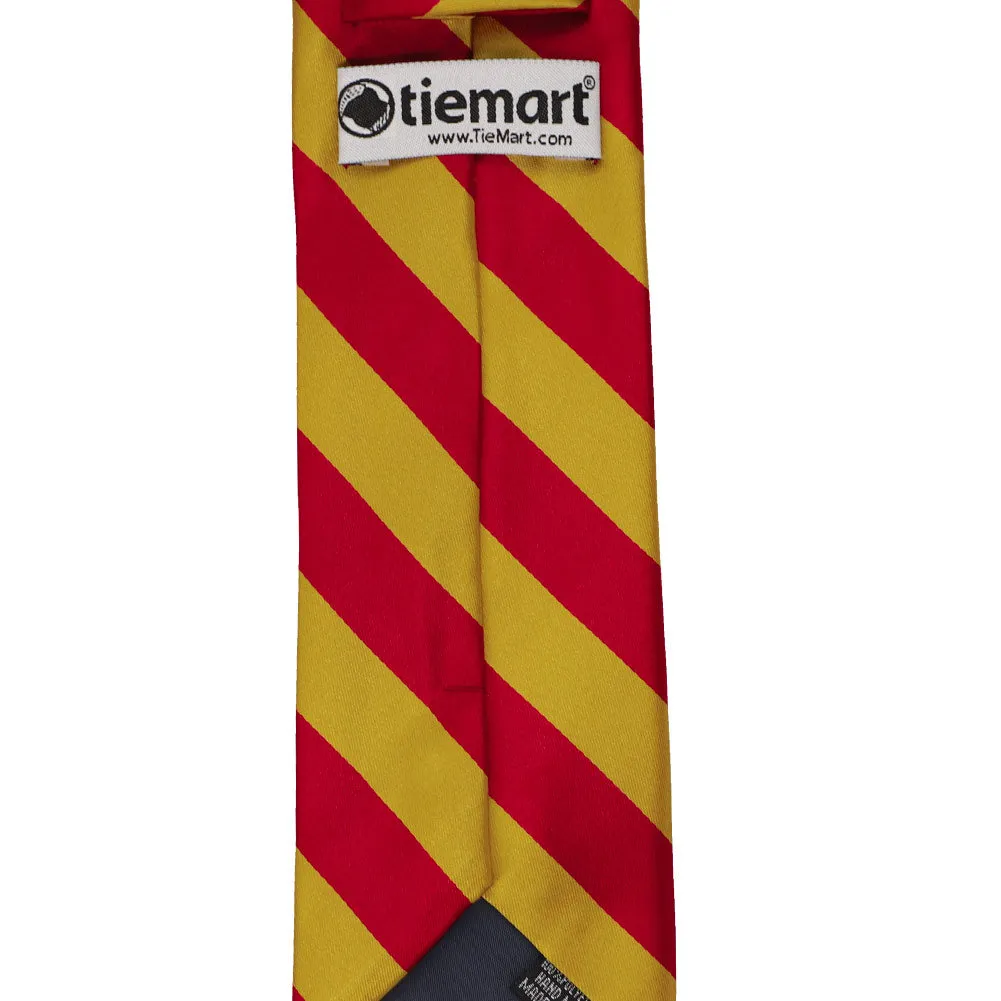 Red and Gold Striped Tie sold by TieMart product image thumbnail 4